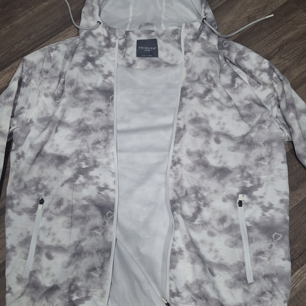 Primark  Gray Patterned Windbreaker